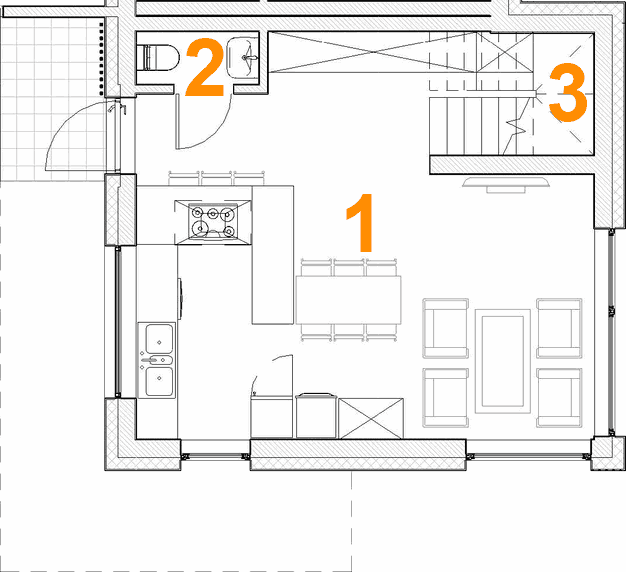 Lokal C, rzut parteru