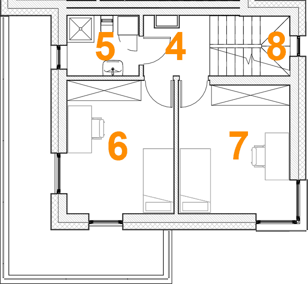 Lokal C, rzut I piętra