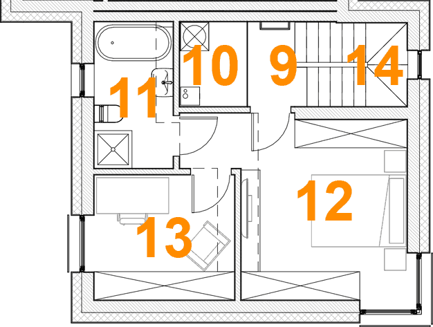 Lokal C, rzut II piętra