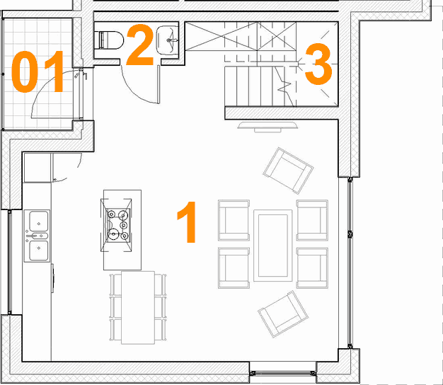 Lokal D, rzut parteru